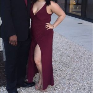 Maroon Dress w/ slit